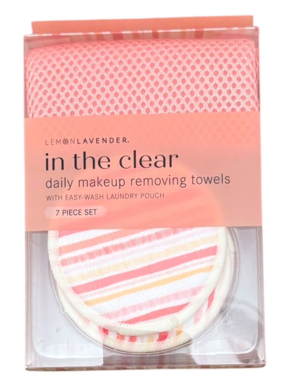 Coral Daily Makeup Removing Towels - 7 Piece Set